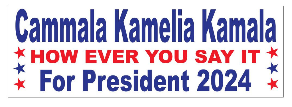 Kamala Harris For President 2024 Bumper Sticker B42