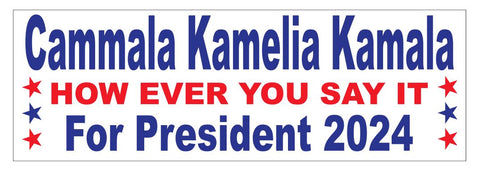 Kamala Harris For President 2024 Bumper Sticker B42