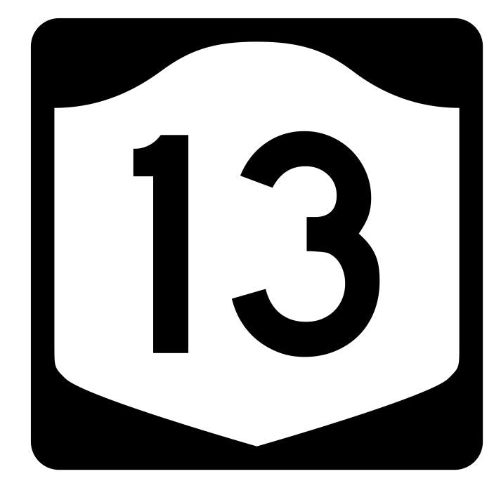 New York State Route 13 Sticker Decal Highway Sign Road Sign R8263