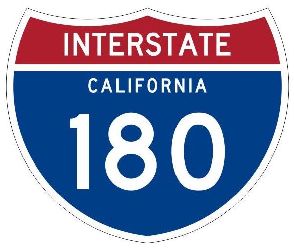 California Interstate 180 Sticker Decal R7189 Highway Sign Road Sign ...