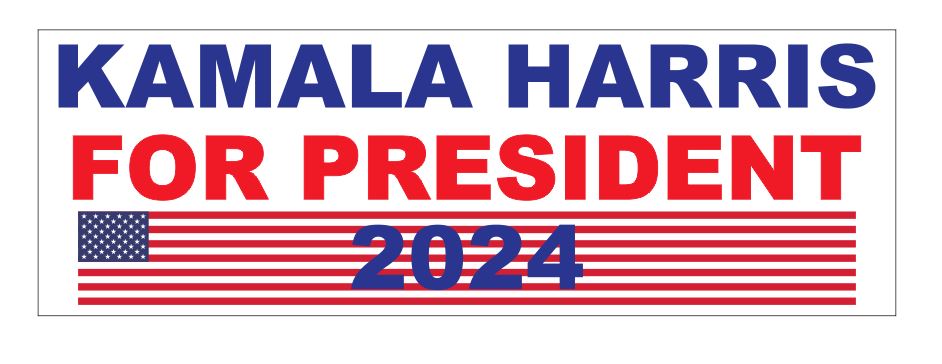 Kamala Harris For President 2024 Bumper Sticker B41