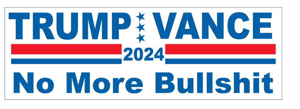 Trump Vance 2024 Bumper Sticker B35