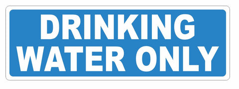 Drinking Water Only Sticker D3660