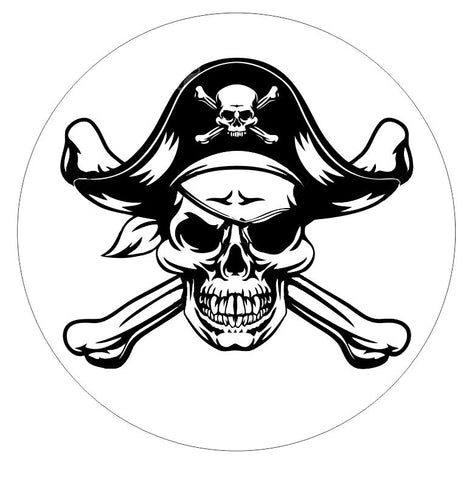 Pirate Skull Sticker Decal R6042