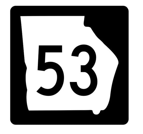 Georgia State Route 53 Sticker R3600 Highway Sign