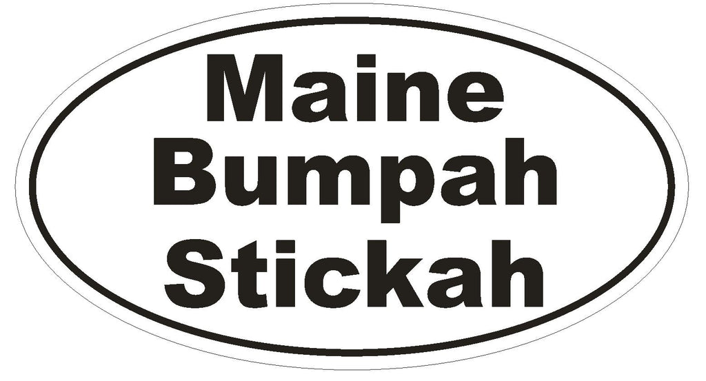 Maine Oval Bumper Sticker or Helmet Sticker D2842 Euro Oval - Winter Park Products