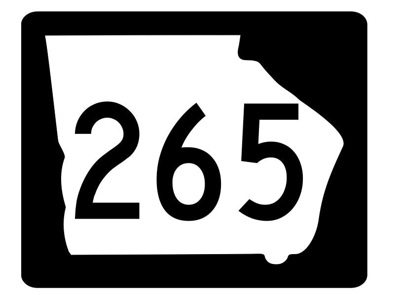 Georgia State Route 265 Sticker R3930 Highway Sign