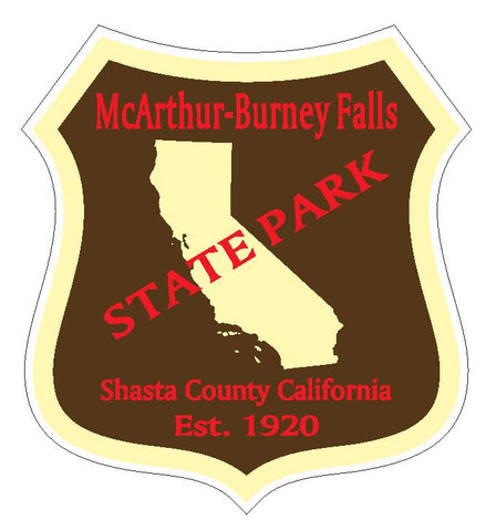 McArthur-Burney Falls State Park Sticker R4894 California