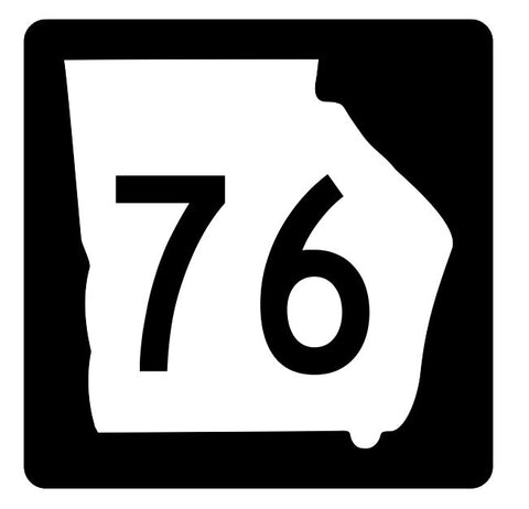 Georgia State Route 76 Sticker R3621 Highway Sign