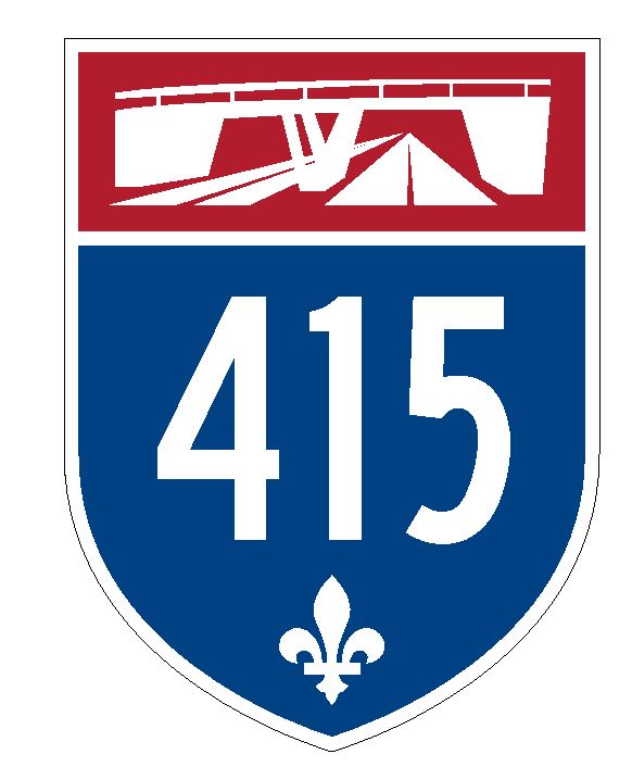 Quebec Autoroute 415 Sticker Decal R4829 Canada Highway Route Sign Canadian