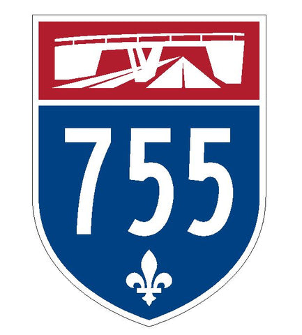 Quebec Autoroute 755 Sticker Decal R4846 Canada Highway Route Sign Canadian