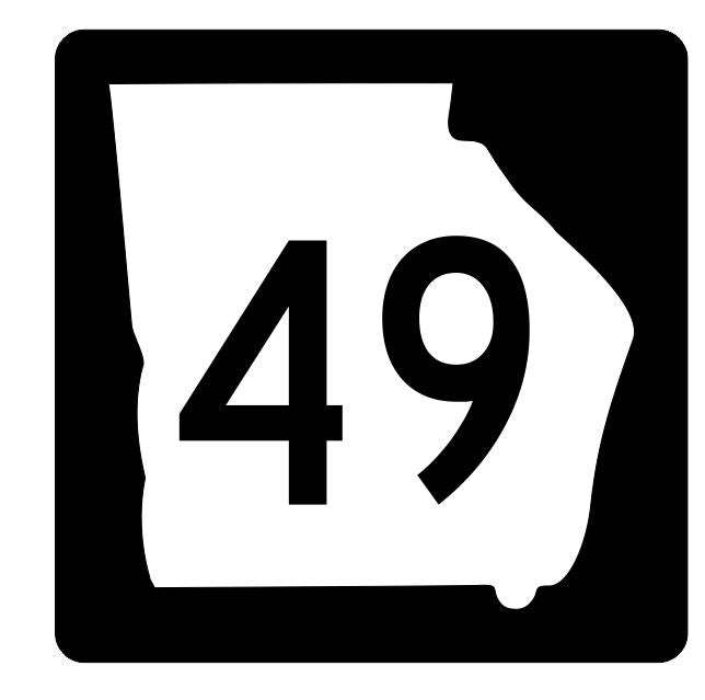 Georgia State Route 49 Sticker R3596 Highway Sign