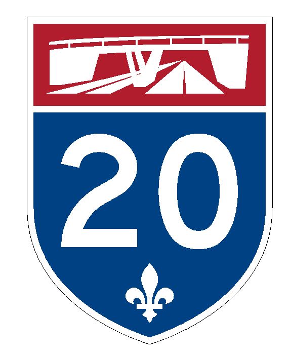 Quebec Autoroute 20 Sticker Decal R4818 Canada Highway Route Sign Canadian