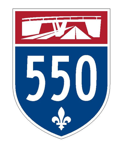 Quebec Autoroute 550 Sticker Decal R4835 Canada Highway Route Sign Canadian