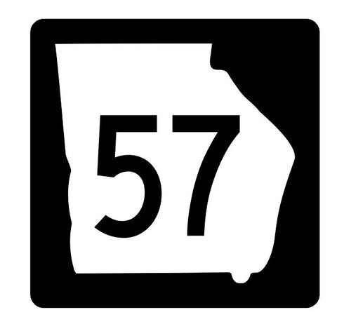 Georgia State Route 57 Sticker R3604 Highway Sign