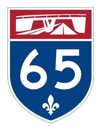 Quebec Autoroute 65 Sticker Decal R4826 Canada Highway Route Sign Canadian