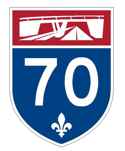 Quebec Autoroute 70 Sticker Decal R4827 Canada Highway Route Sign Canadian