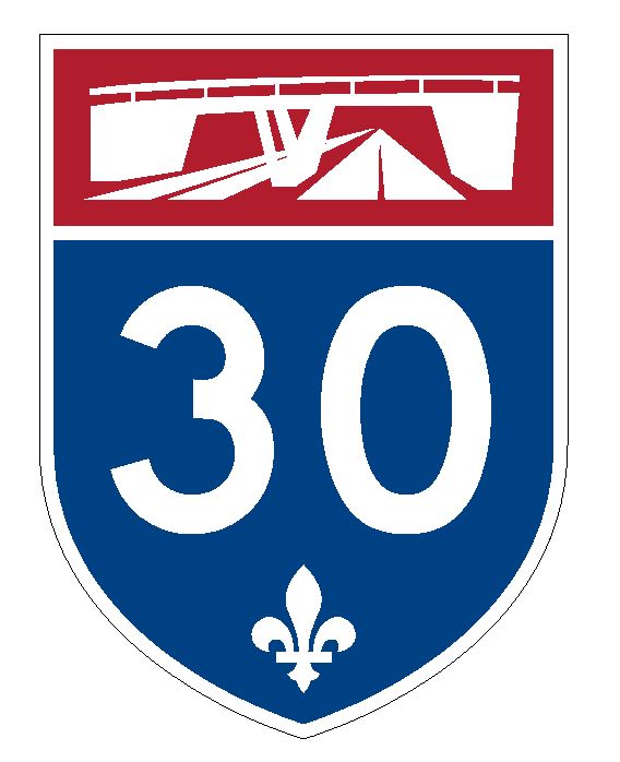 Quebec Autoroute 30 Sticker Decal R4820 Canada Highway Route Sign Canadian