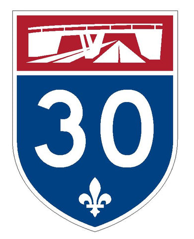 Quebec Autoroute 30 Sticker Decal R4820 Canada Highway Route Sign Canadian