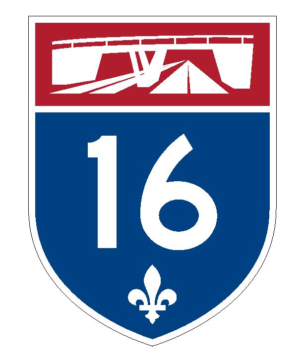 Quebec Autoroute 16 Sticker Decal R4838 Canada Highway Route Sign Canadian