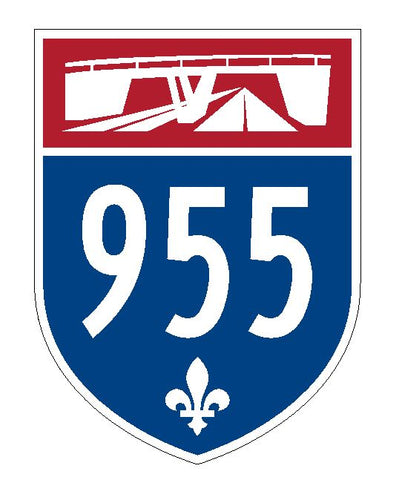 Quebec Autoroute 955 Sticker Decal R4848 Canada Highway Route Sign Canadian