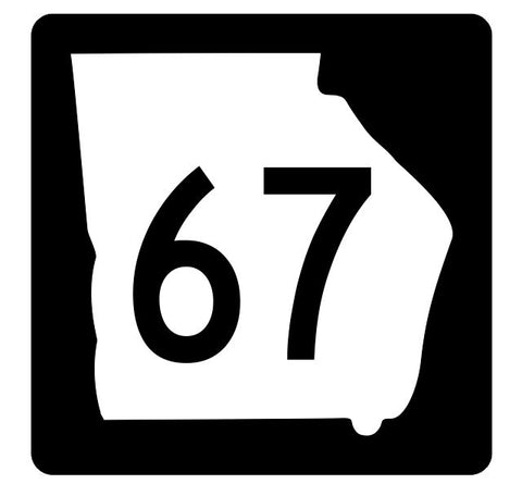 Georgia State Route 67 Sticker R3613 Highway Sign