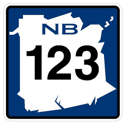 New Brunswick Route 123 Sticker Decal R4784 Canada Highway Route Sign Canadian