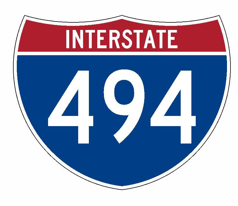 Interstate 494 Sticker R2328 Highway Sign Road Sign - Winter Park Products