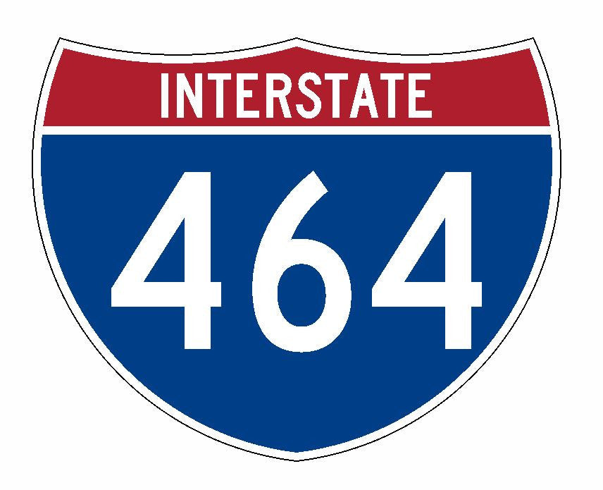 Interstate 464 Sticker R2046 Highway Sign Road Sign - Winter Park Products