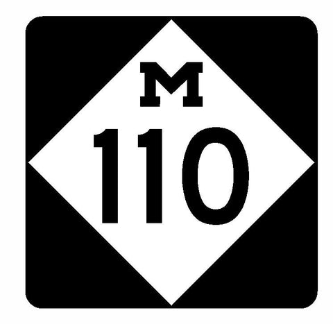 Michigan State Highway 110 Sticker Decal R1118 Highway Sign Road Sign - Winter Park Products