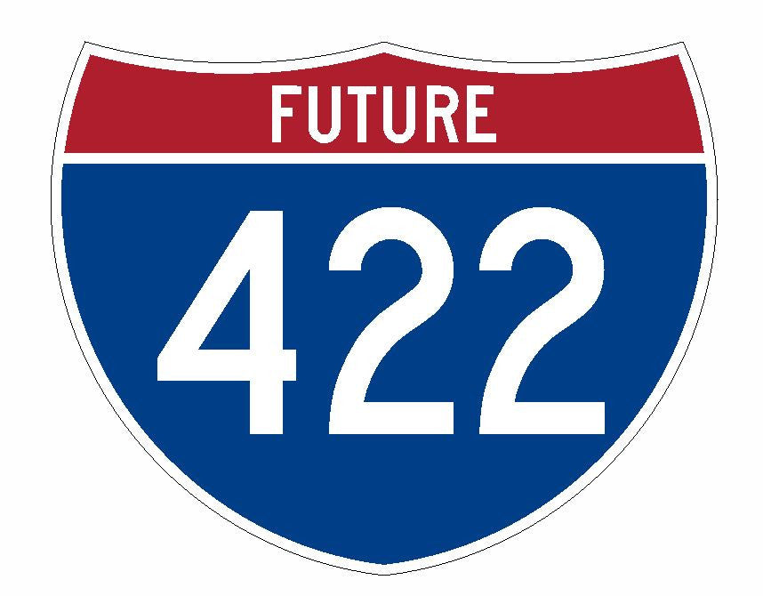 Interstate 422 Sticker R1999 Future Highway Sign Road Sign - Winter Park Products