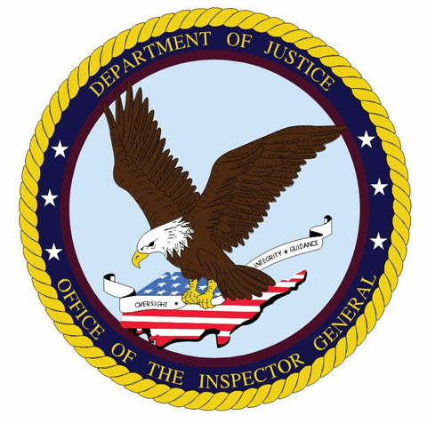 DOJ Department Of Justice Sticker M622 YOU CHOOSE SIZE