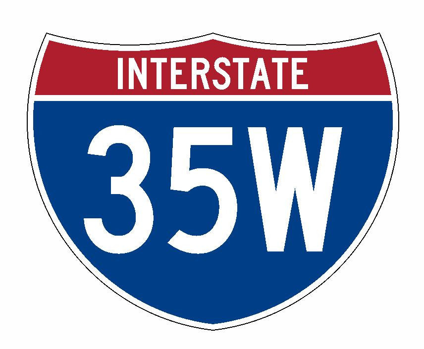 Interstate 35W Sticker R2014 Highway Sign Road Sign - Winter Park Products