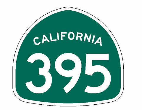 California State Route 395 Sticker R1852 Highway Sign Road Sign - Winter Park Products