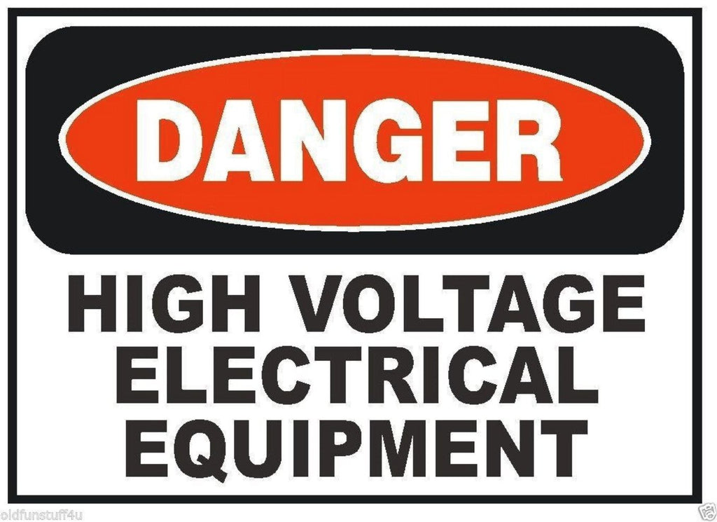 Danger High Voltage Equipment OSHA Safety Sign Decal Sticker Label D278 - Winter Park Products