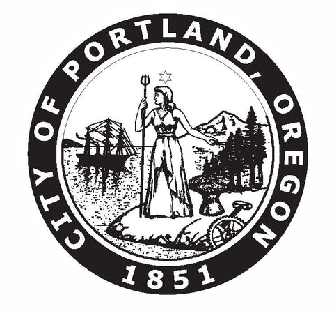 Seal of Portland Oregon Sticker / Decal R684 - Winter Park Products