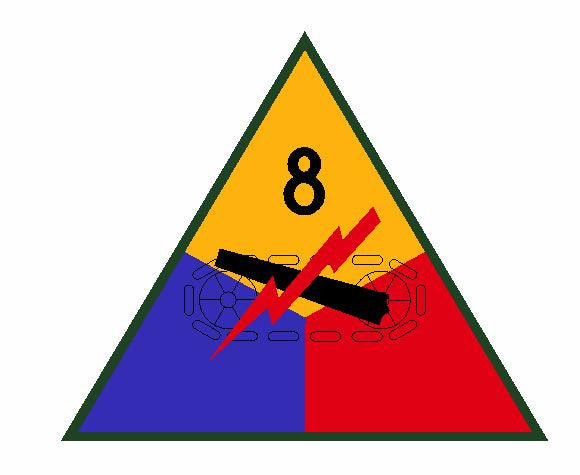 8th Armored Division Sticker Military Decal M357 - Winter Park Products