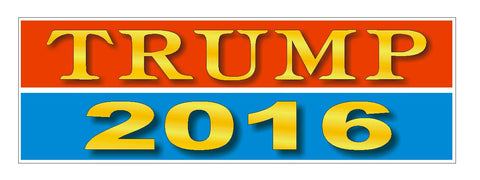 DONALD TRUMP 2016 TRUMP FOR PRESIDENT BUMPER STICKER 3" x 9" D828 - Winter Park Products