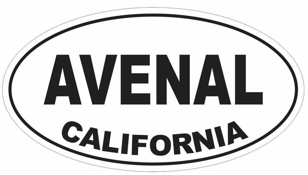 Avenal California Oval Bumper Sticker or Helmet Sticker D3012 Euro Oval - Winter Park Products