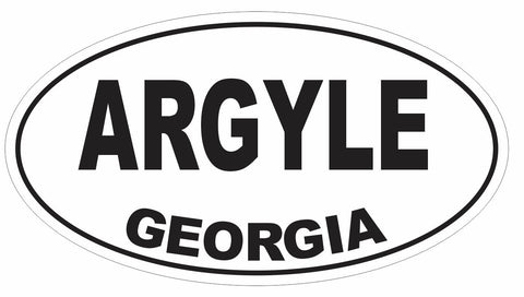 Argyle Georgia Oval Bumper Sticker or Helmet Sticker D2988 Euro Oval - Winter Park Products