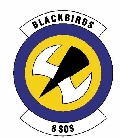 8th Special Operations Squadron Sticker Military Decal M415 Blackbirds - Winter Park Products