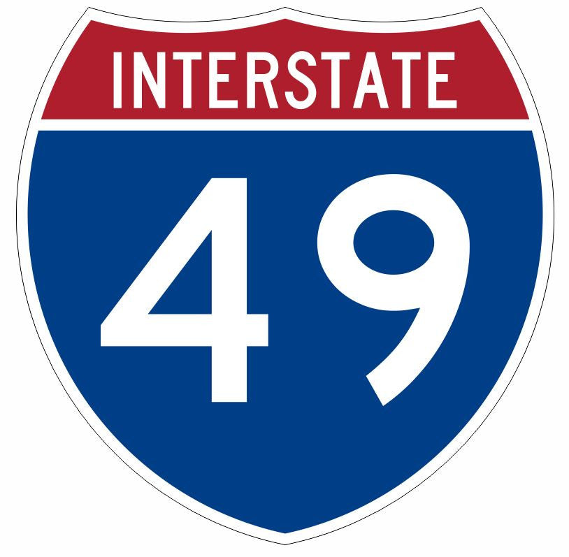 Interstate 49 Sticker Decal R909 Highway Sign - Winter Park Products