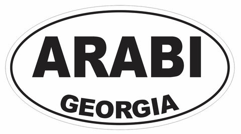 Arabi Georgia Oval Bumper Sticker or Helmet Sticker D2985 Euro Oval - Winter Park Products