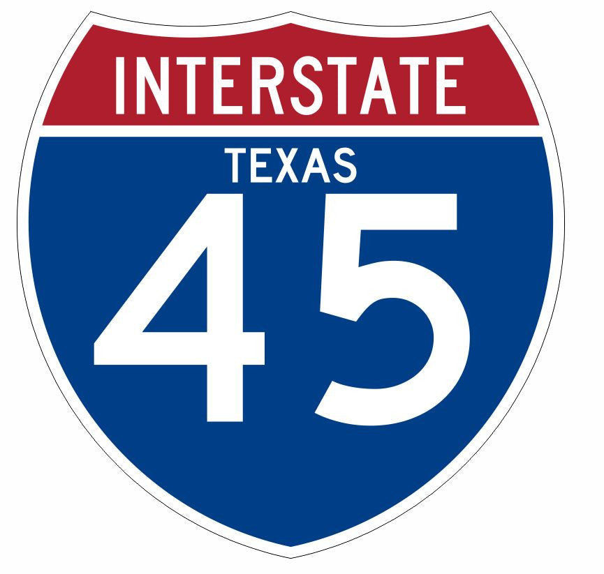 Interstate 45 Sticker Decal R908 Highway Sign - Winter Park Products