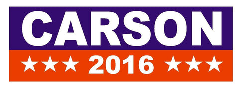 Carson 2016 Dr Ben carson FOR PRESIDENT BUMPER STICKER  D829 - Winter Park Products