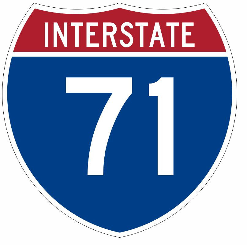 Interstate 71 Sticker Decal R919 Highway Sign - Winter Park Products