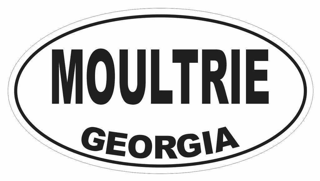 Moultrie Georgia Oval Bumper Sticker or Helmet Sticker D2951 Euro Oval - Winter Park Products