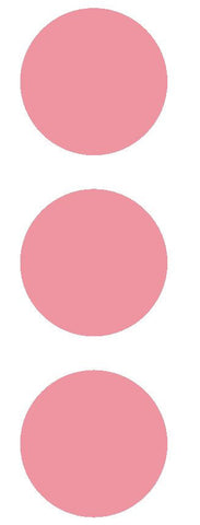 2-1/2" Pink Round Color Code Inventory Label Dots Stickers - Winter Park Products