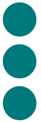 2-1/2" Turquoise Round Color Code Inventory Label Dots Stickers - Winter Park Products