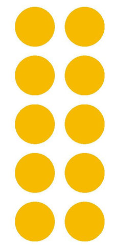 2" Golden Yellow Round Color Coded Inventory Label Dots Stickers - Winter Park Products